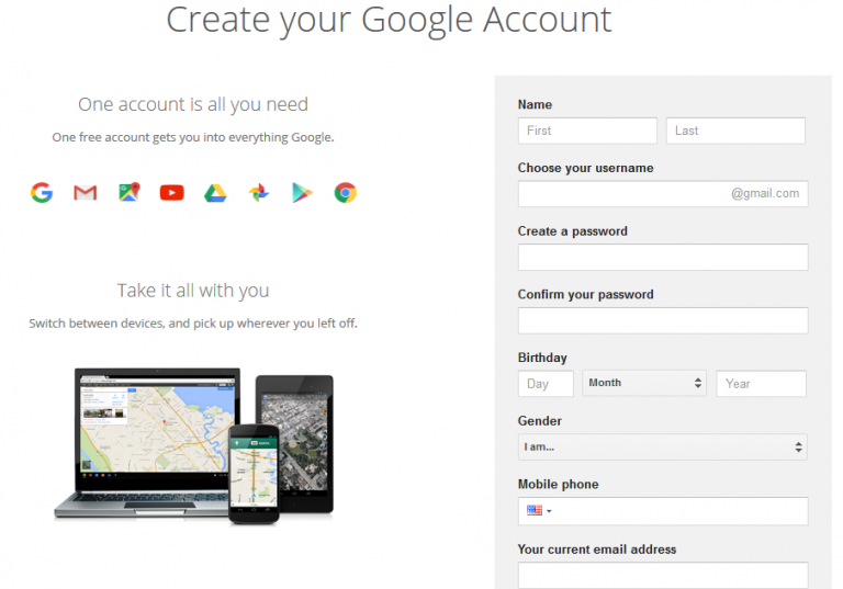 Create Gmail Address : Create Google Account : Gmail Sign Up