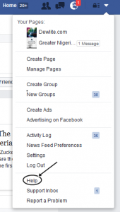 Facebook page help