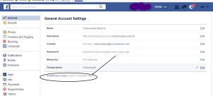 facebook page data download