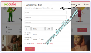 YoCutie sign up