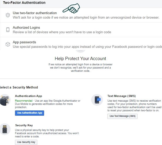 How to protect Facebook account from hacking